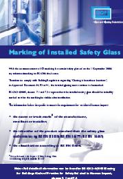 Marking of installed safety glass