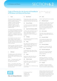 Code of practice for the survey and installation of windows and external doorsets