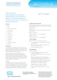 Recommendations for adhesive backed polymeric film applied to glass in the overhead position for containment of glass in the event of failure: test methods