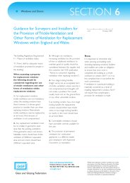 Guidance for surveyors and installers for the provision of trickle ventilation and other forms of ventilation for replacement windows within England and Wales