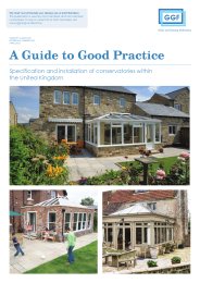 Guide to good practice - specification and installation of conservatories within the United Kingdom