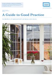 Guide to good practice - installation of replacement windows and doors