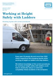 Working at height safely with ladders