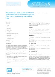 Appearance and visual quality specification for fire-resistant glass and Insulating Glass Units (IGUs) incorporating fire-resistant glass