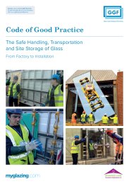 Code of good practice - the safe handling, transportation and site storage of glass. From factory to installation