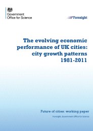 Evolving economic performance of UK cities: city growth patterns 1981-2011. Future of cities: working paper