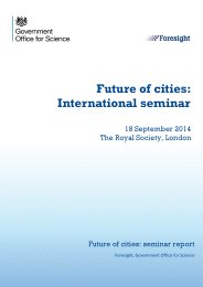Future of cities: international seminar. Future of cities: seminar report
