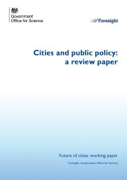 Cities and public policy: a review paper. Future of cities: working paper
