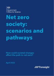 Net zero society: scenarios and pathways. How could societal changes affect the path to net zero?