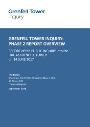 Grenfell Tower Inquiry: Phase 2 report overview. Report of the public inquiry into the fire at Grenfell Tower on 14 June 2017