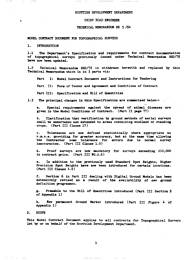 Geotechnics and drainage. Earthworks. Model contract document for topographical surveys