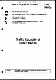 Assessment and preparation of road schemes. Assessment of road schemes. Traffic capacity of urban roads (including Amendment No.1 dated May 1999)