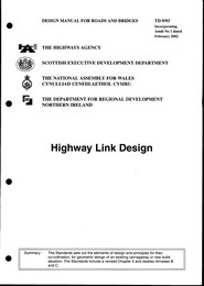Road Geometry. Links. Highway link design (includes Amendment No.1 dated February 2002) (Withdrawn)