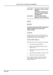 Highway structures: Design (substructures and special structures) material. Paints and other protective coatings. Coatings for concrete highway structures and ancillary structures (Withdrawn)