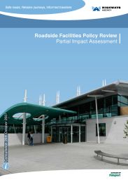 Roadside facilities policy review - partial impact assessment