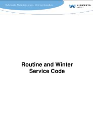 Routine and winter service code