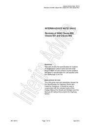 Revision of SHW Clause 903, Clause 921 and Clause 942