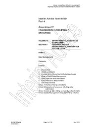 Environmental design and management. Highways Agency Environmental information system - EnvIS. Data management (includes amendment 2 (incorporating amendment 1 and errata))