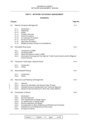 Network management manual - Part 6 - Network occupancy management