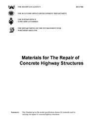 Highway structures: Inspection and maintenance. Repair. Materials for the repair of concrete highway structures (Withdrawn)