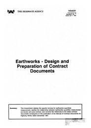 Geotechnics and drainage. Earthworks. Earthworks: Design and preparation of contract documents (incorporating amendment 1 April 1995)