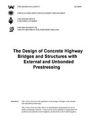 Highway structures: Approval procedures and general design. General design. Design of concrete highway bridges and structures with external and unbonded prestressing