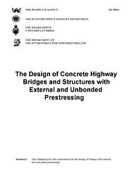 Highway structures: Approval procedures and general design. General design. Design of concrete highway bridges and structures with external and unbonded prestressing
