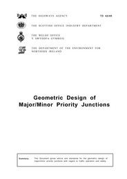 Road Geometry. Junctions. Geometric design of major/minor priority junctions