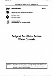 Geotechnics and drainage. Drainage. Design of outfalls for surface water channels (Withdrawn)