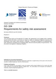 General principles and scheme governance. General information. Requirements for safety risk assessment (formerly GD 04/12 and IAN 191/16)