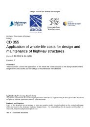 Highway structures and bridges. Design. Application of whole-life costs for design and maintenance of highway structures (formerly BD 36/92 and BA 28/92)