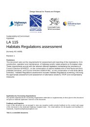 Sustainability and environment. Appraisal. Habitats regulations assessment (formerly HD 44/09). Revision 1
