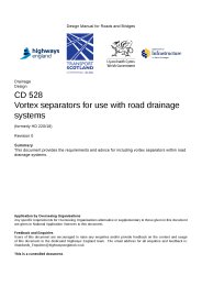 Drainage. Design. Vortex separators for use with road drainage systems (formerly HD 220/18)