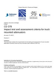 Highway structures and bridges. Design. Impact test and assessment criteria for trunk mounted attenuators (formerly TD 49/07)