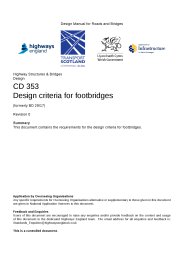 Design criteria for footbridges	(formerly BD 29/17)
