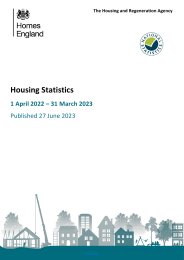Housing statistics. 1 April 2022 - 31 March 2023