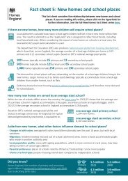 New homes and school places