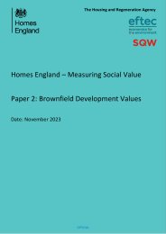 Homes England - measuring social value. Paper 2: brownfield development values