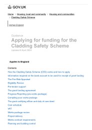 Applying for funding for the cladding safety scheme