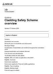 Cladding safety scheme overview