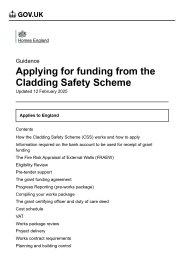 Applying for funding from the cladding safety scheme