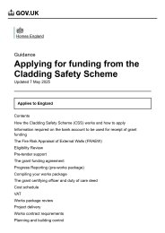 Applying for funding from the cladding safety scheme