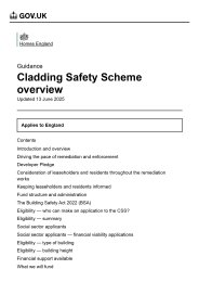 Cladding safety scheme overview