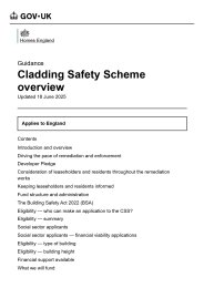 Cladding safety scheme overview