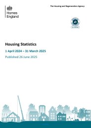 Housing statistics. 1 April 2024 - 31 March 2025