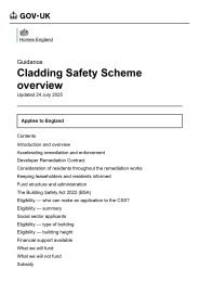 Cladding safety scheme overview