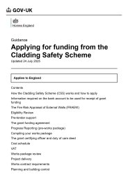 Applying for funding from the cladding safety scheme
