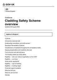Cladding safety scheme overview