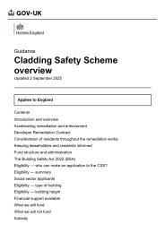 Cladding safety scheme overview