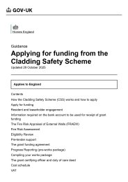 Applying for funding from the cladding safety scheme